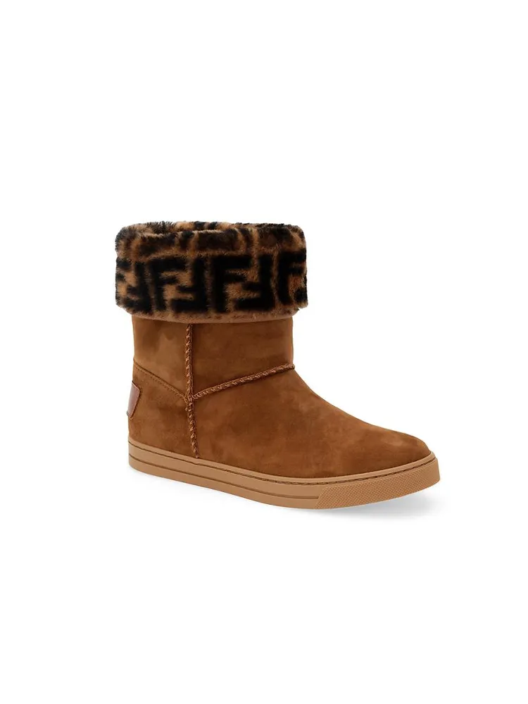 Little Kids & Kid's Shearling Logo Boots