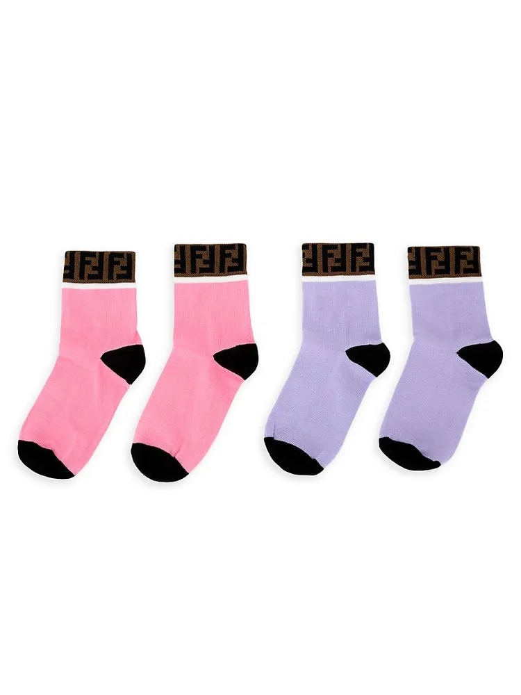 2-Pack Logo Trim Socks