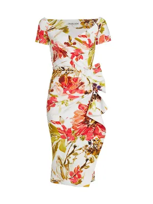 Silveria Floral Ruffle Midi Dress