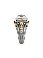 Delos 2.0 Mirage 18K Gold, Sterling Silver & Mother-Of-Pearl Ring