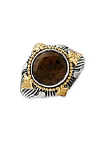 Delos 2.0 Nous 18K Gold, Sterling Silver & Smoky Quartz Ring