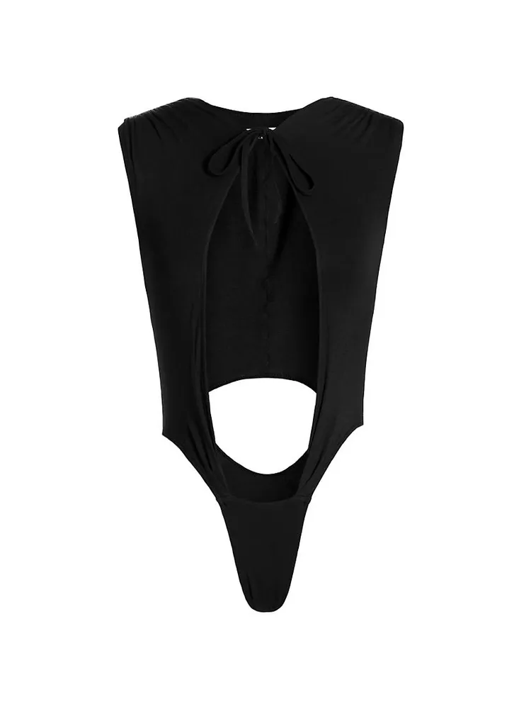 Self-Tie Cut-Out Bodysuit