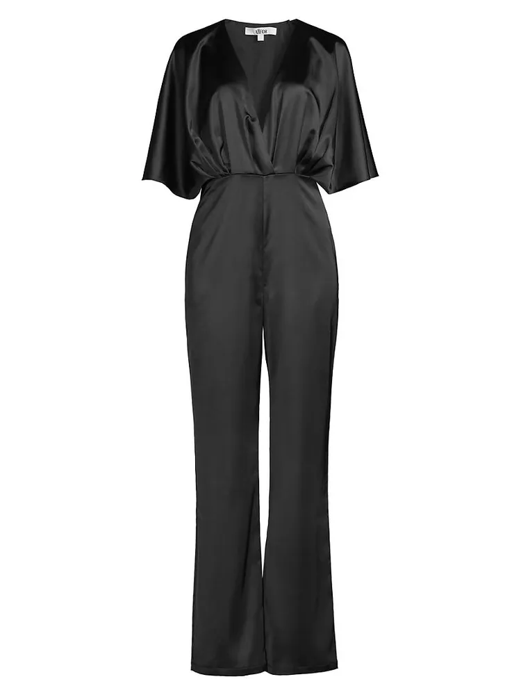 Amal Satin Flare-Leg Jumpsuit