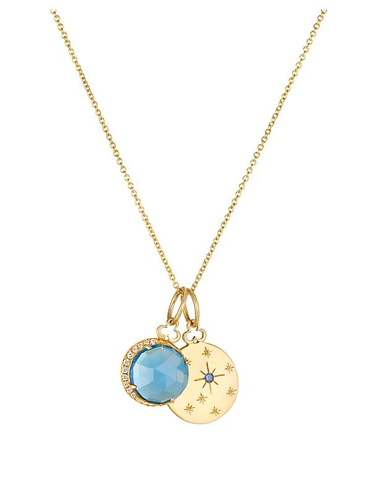 14K & 18K Gold, Diamond & Gemstone Birthstone Necklace