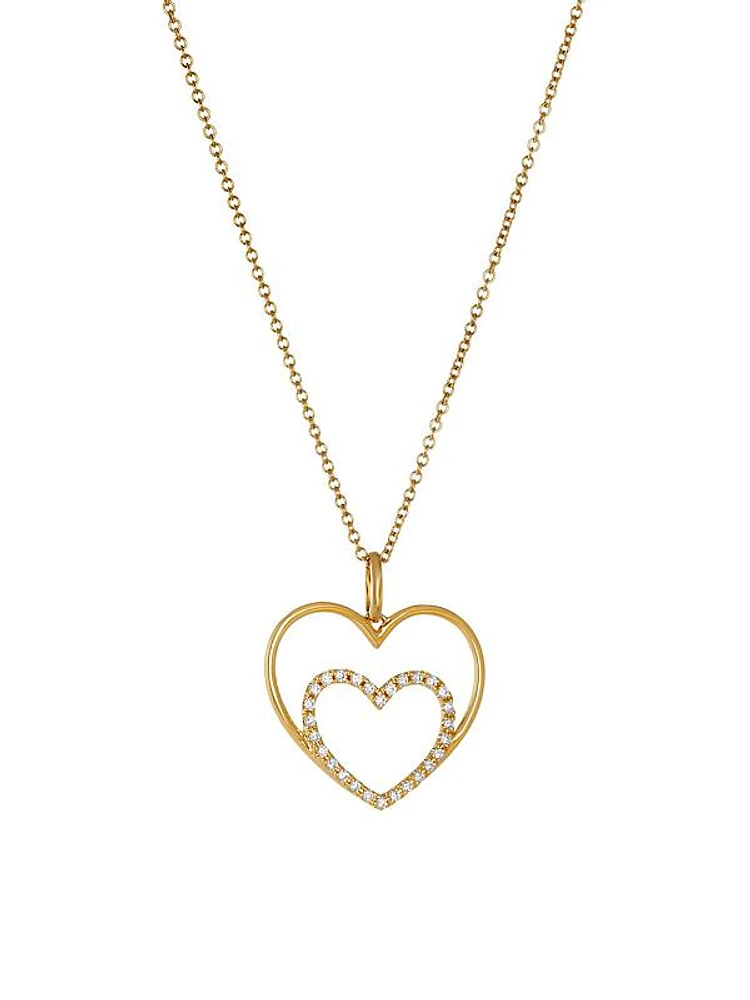 I Carry Your Heart 14K-18K Yellow Gold & Diamond Pendant Necklace