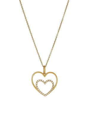 I Carry Your Heart 14K-18K Yellow Gold & Diamond Pendant Necklace