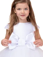 Little Girl's & Elizabeth Flower Appliqué Dress