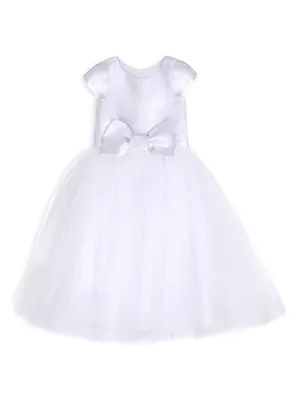 Little Girl's & Elizabeth Flower Appliqué Dress