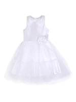 Little Girl's & Bridget Tulle Pleated Dress