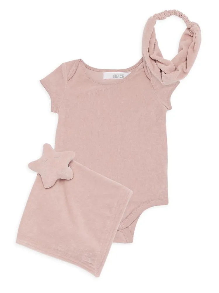 Baby Girl's Cozyterry Romper Bundle