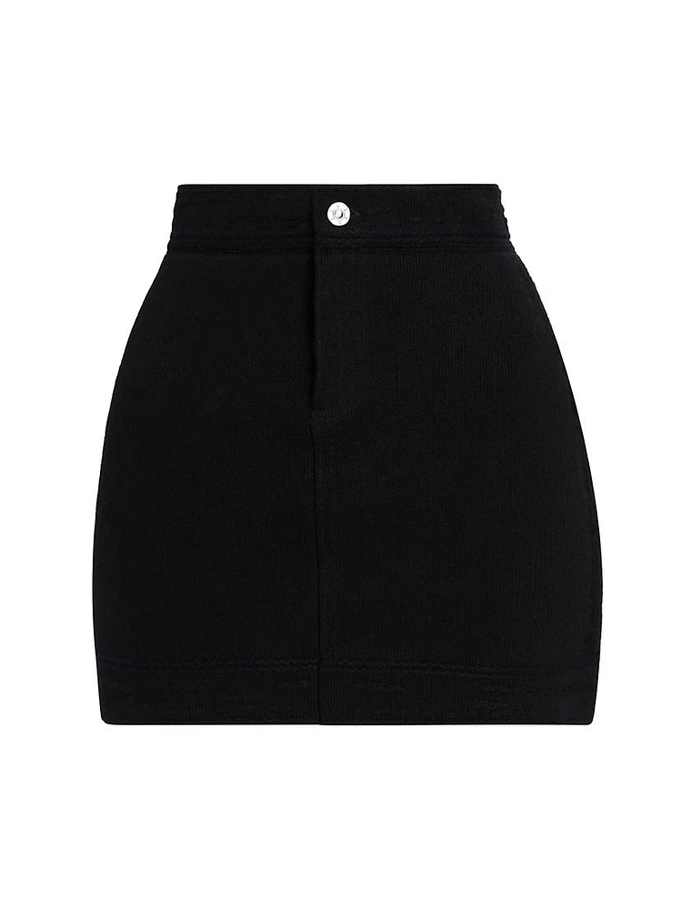 Cashmere-Blend Miniskirt