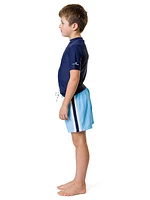 Little Boy's & Boy's Retro Stripe Volley Board Shorts