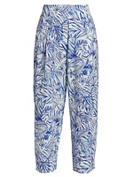 Toile Bird-Print Pants