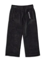 Little Boy's & Velour Logo Tracksuit Pants