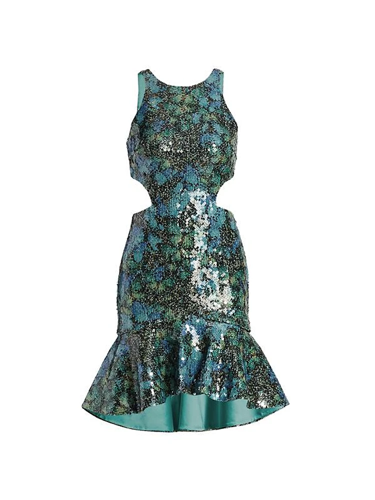 Sequined Butterfly Minidress