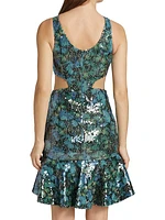 Sequined Butterfly Minidress