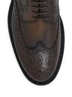 Derby Bucature Leather Loafers