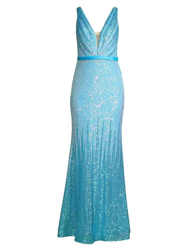 Sequined Sheath Gown