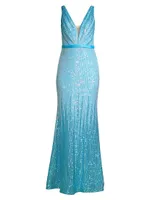 Sequined Sheath Gown