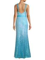 Sequined Sheath Gown