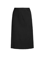 Straight Knit Knee-Length Skirt