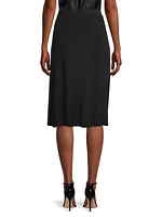 Straight Knit Knee-Length Skirt