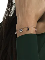 Symbolic Rose Goldplated Crystal Charm Bracelet