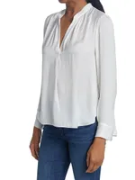 Tink Draped Satin Blouse