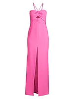 Rocky Ruched Cut-Out Gown