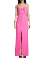 Rocky Ruched Cut-Out Gown