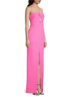 Rocky Ruched Cut-Out Gown