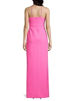 Rocky Ruched Cut-Out Gown