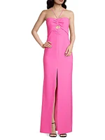 Rocky Ruched Cut-Out Gown