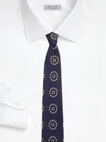 Medallion Woven Silk Tie