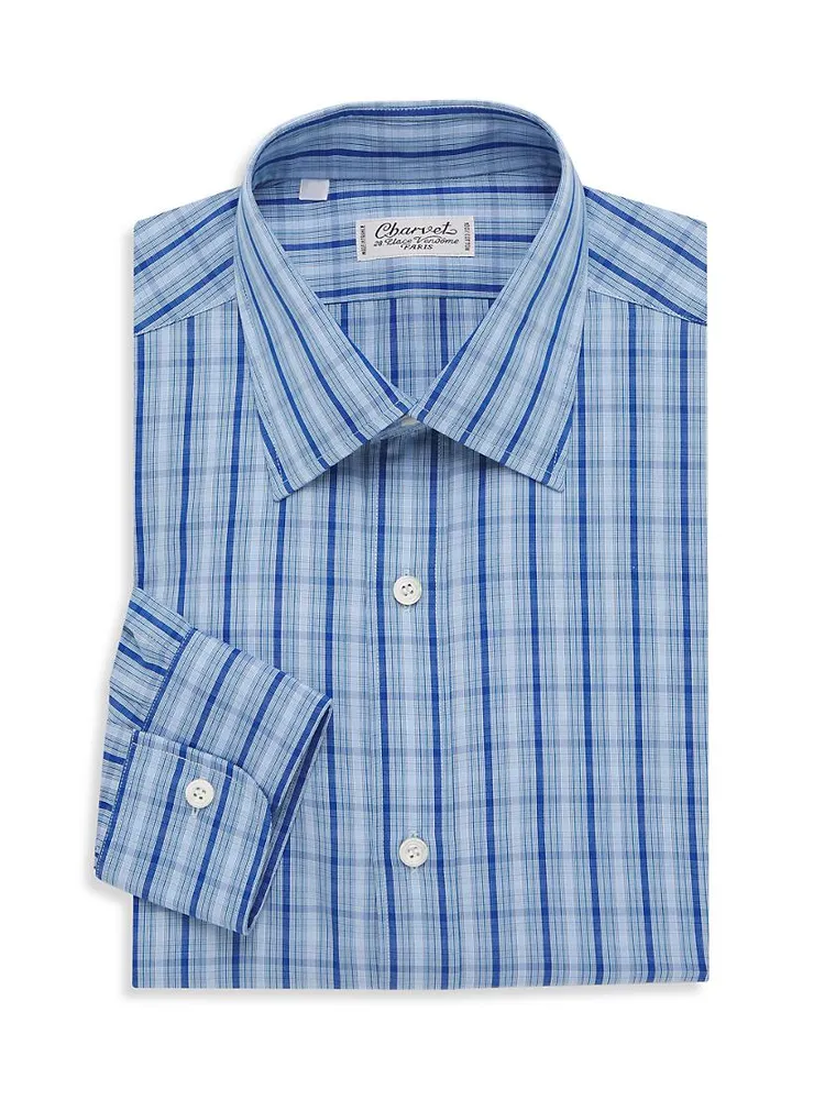 Glenplaid Stripe Dress Shirt