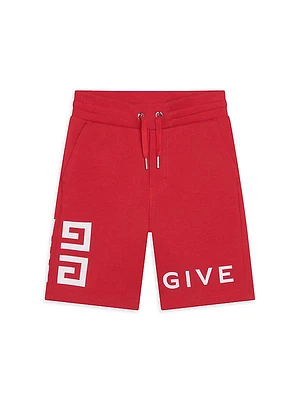 Little Boy's & Boy's Logo Bermuda Shorts