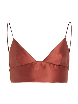 Silk-Wool Blend Bralette