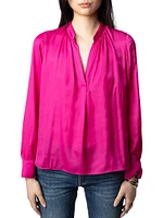 Tink Relaxed-Fit Satin Shirt