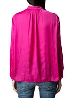 Tink Relaxed-Fit Satin Shirt