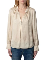 Tink Relaxed-Fit Satin Shirt