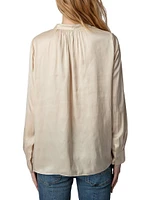 Tink Relaxed-Fit Satin Shirt