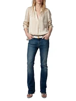 Tink Relaxed-Fit Satin Shirt