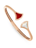 Divas' Dream 18K Rose Gold, Carnelian & Mother-Of-Pearl Bracelet