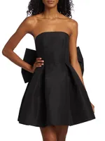 Paige Silk Faille Bow Minidress