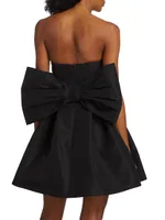 Paige Silk Faille Bow Minidress