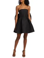 Paige Silk Faille Bow Minidress