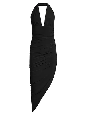 Asymmetric Halter Dress