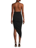 Asymmetric Halter Dress