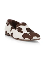 Mario Cow Print Loafers