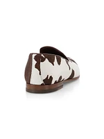 Mario Cow Print Loafers